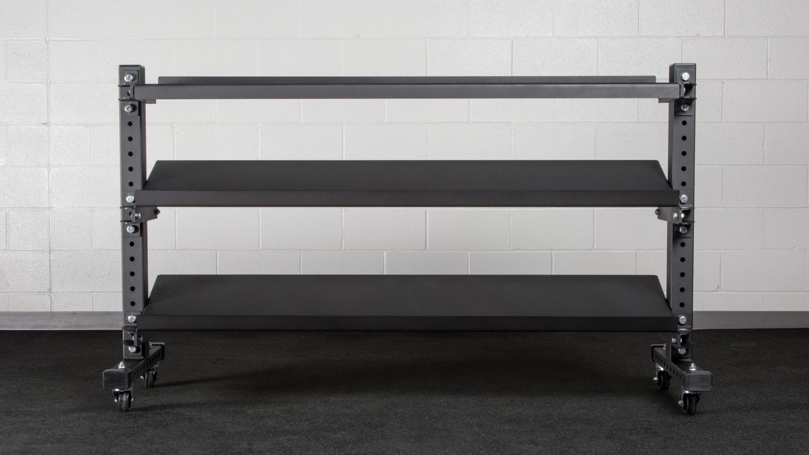 Rogue dumbbell set with rack outlet